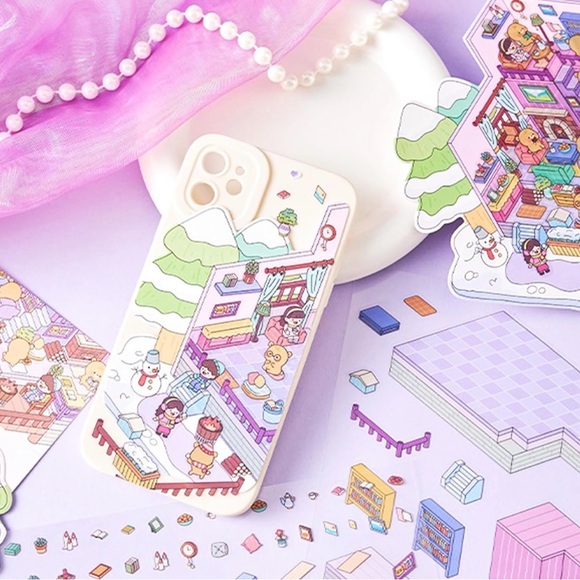 DIY 3D 4 House Sticker Scenes NWT - Picture 4 of 7